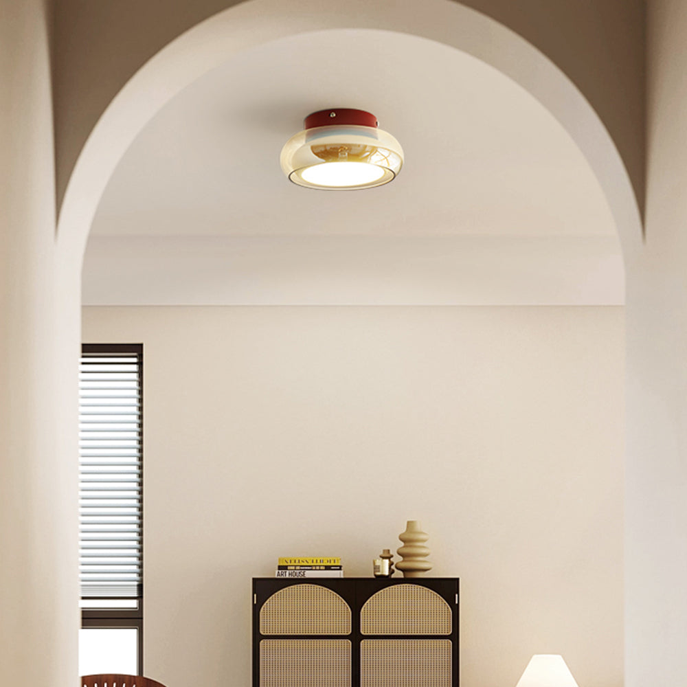 Modern Glass Ceiling Light - Elevate Ambiance Fixture for Living Room