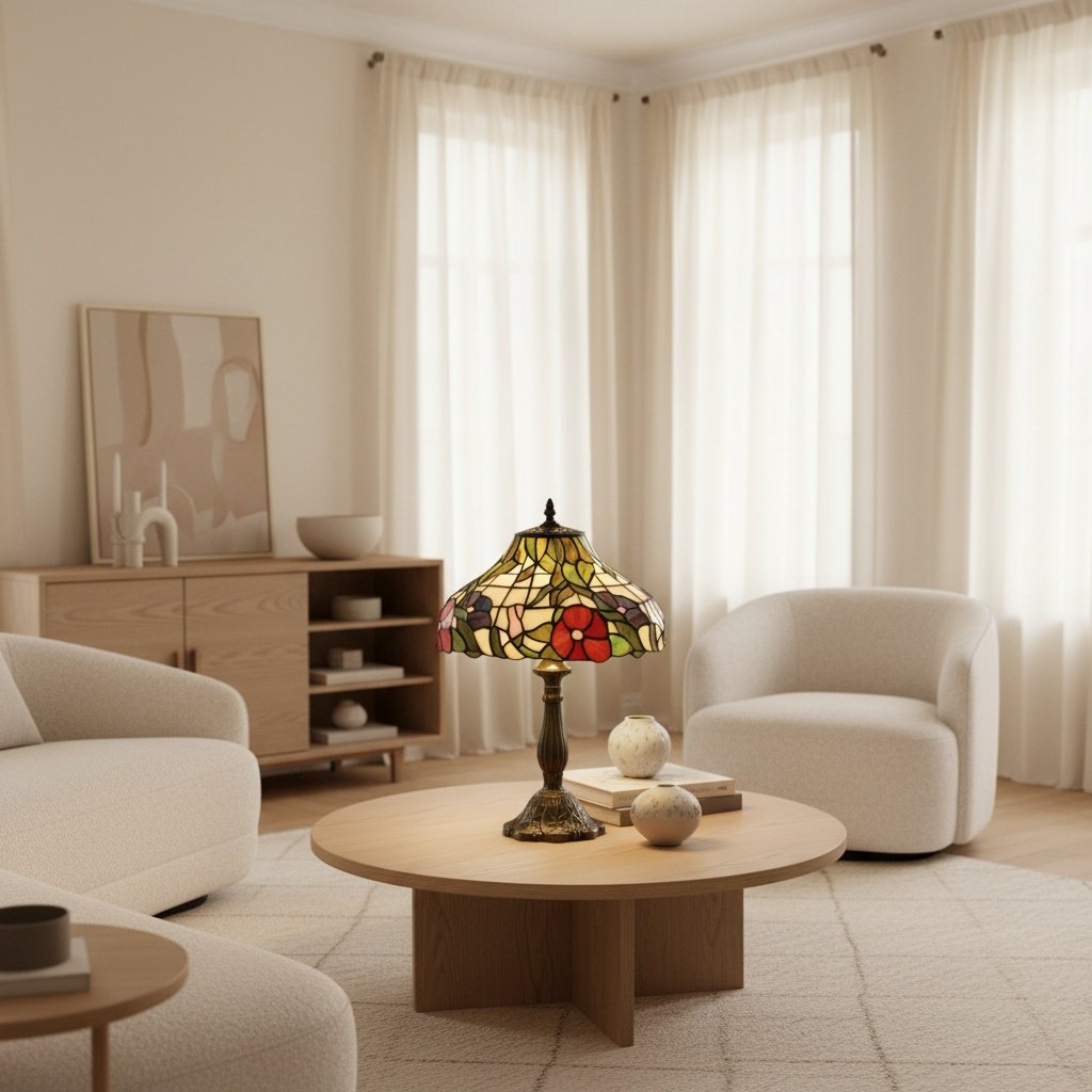 TF Harken Decorative Jewel Table Lamp - Stunning Glass Design Perfect for Bedroom or Living Room