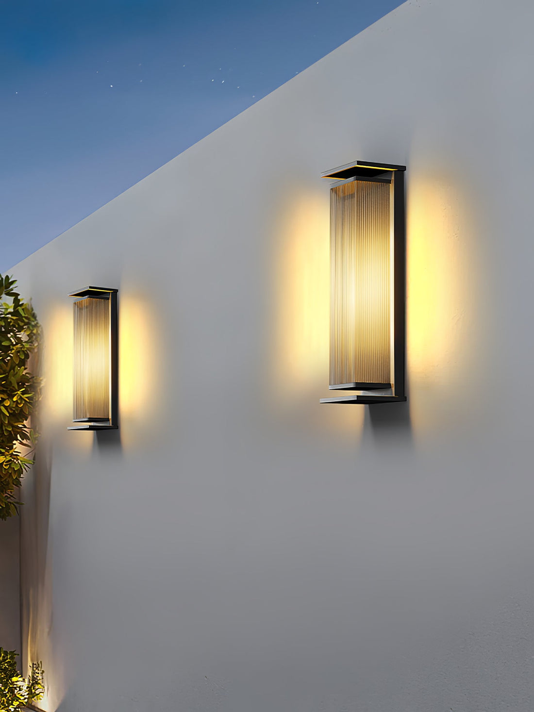 Rechteckige Außenwandleuchte - LED-Leuchte für Garten &amp; Terrasse