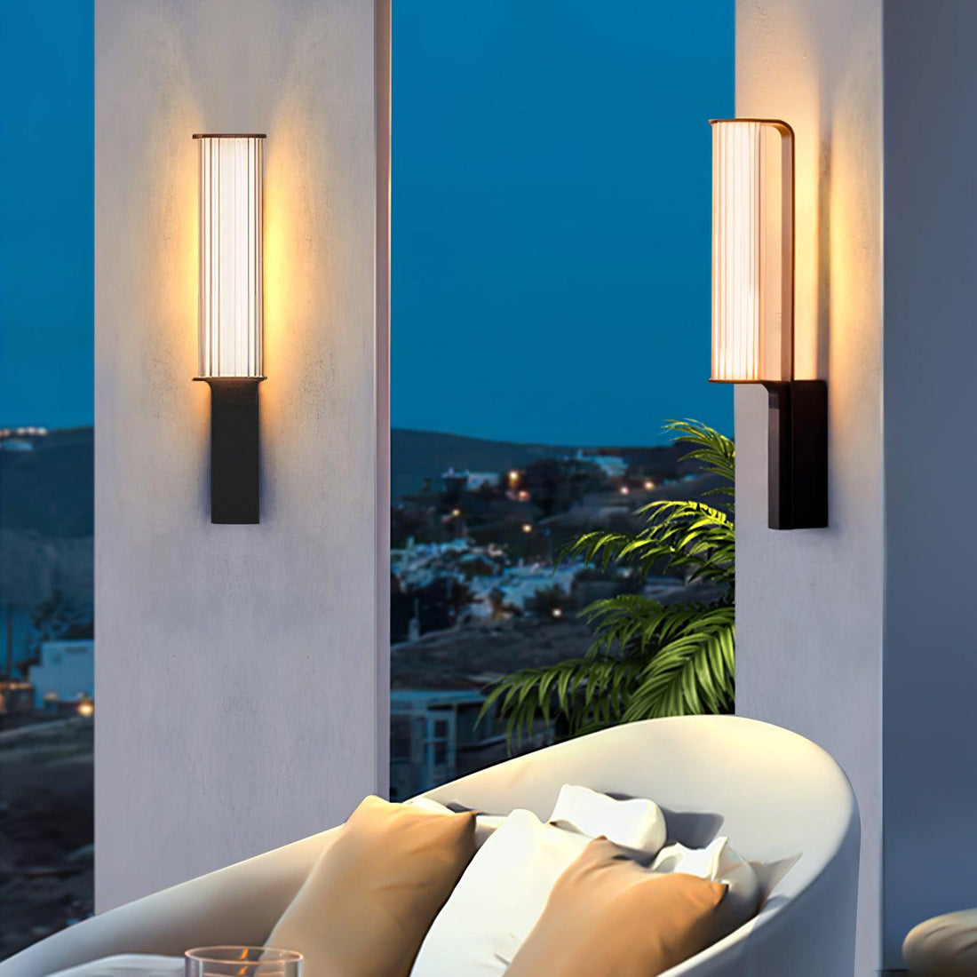 Outdoor Floor Lamp - Stainless Steel Acrylic Industrial Lighting