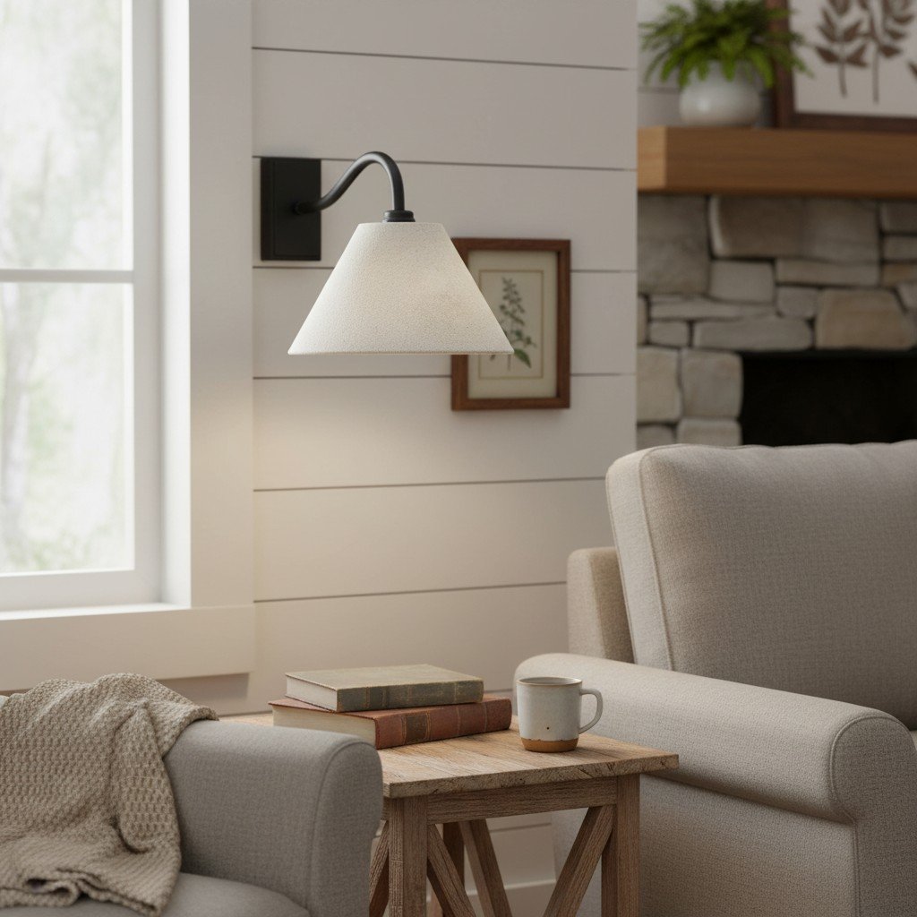 Lumweve Wall Light - Pleated Look Shade Refined Sconce for Corridor and Study