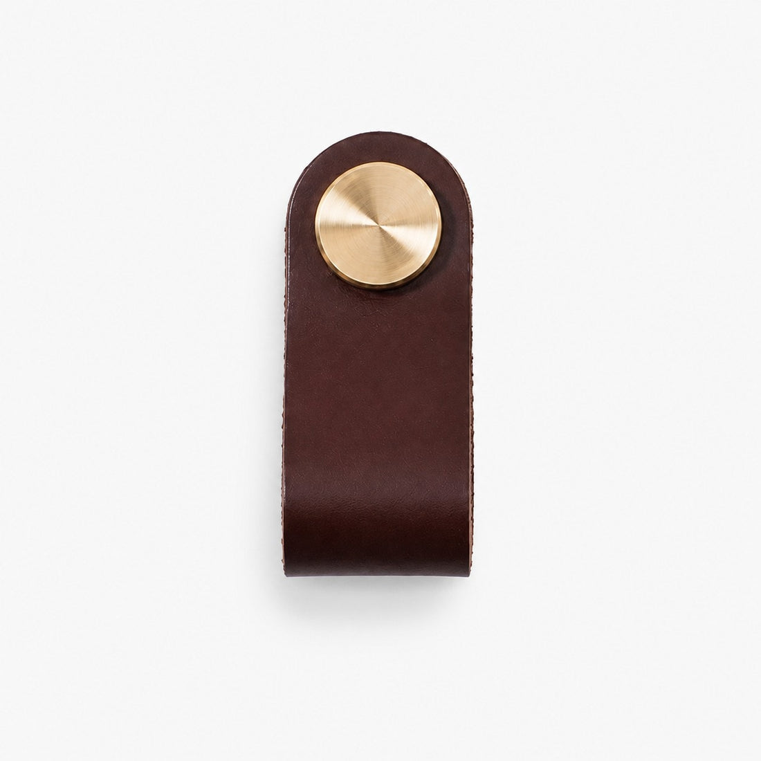 Cowhide leather and brass cabinet pull handle color and size option