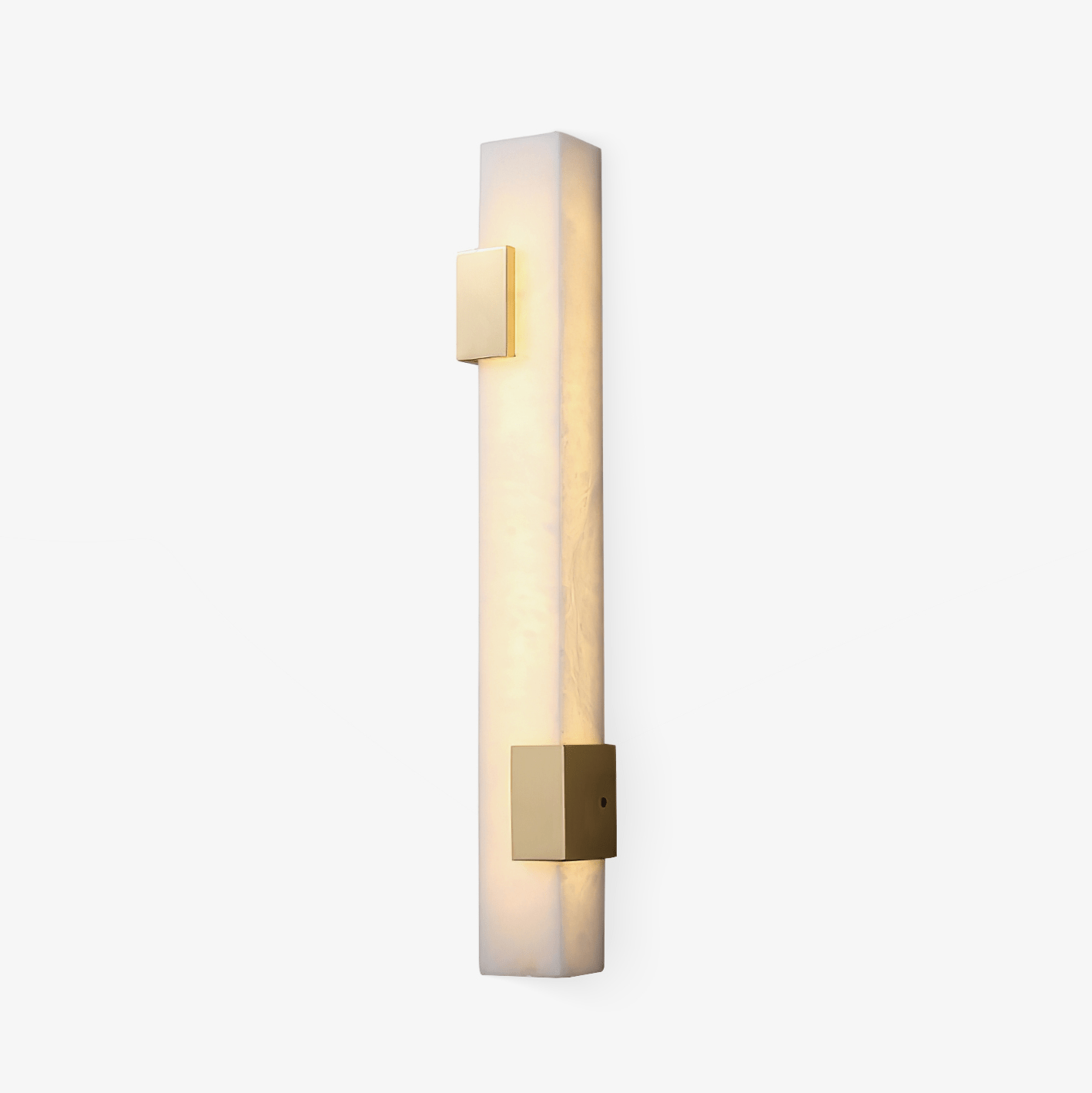 Alabaster Wall Sconce - Modern Brass Bar Light for Hallway or Bedroom