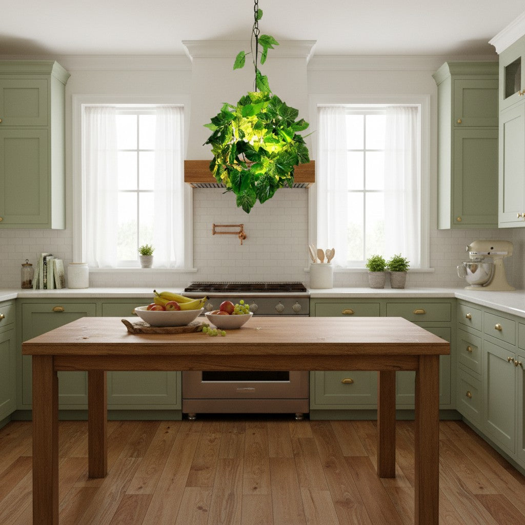 Boltvein Natural-Inspired Pendant Lamp - Botanical-Industrial Fusion Design for Modern Interior Decor U24