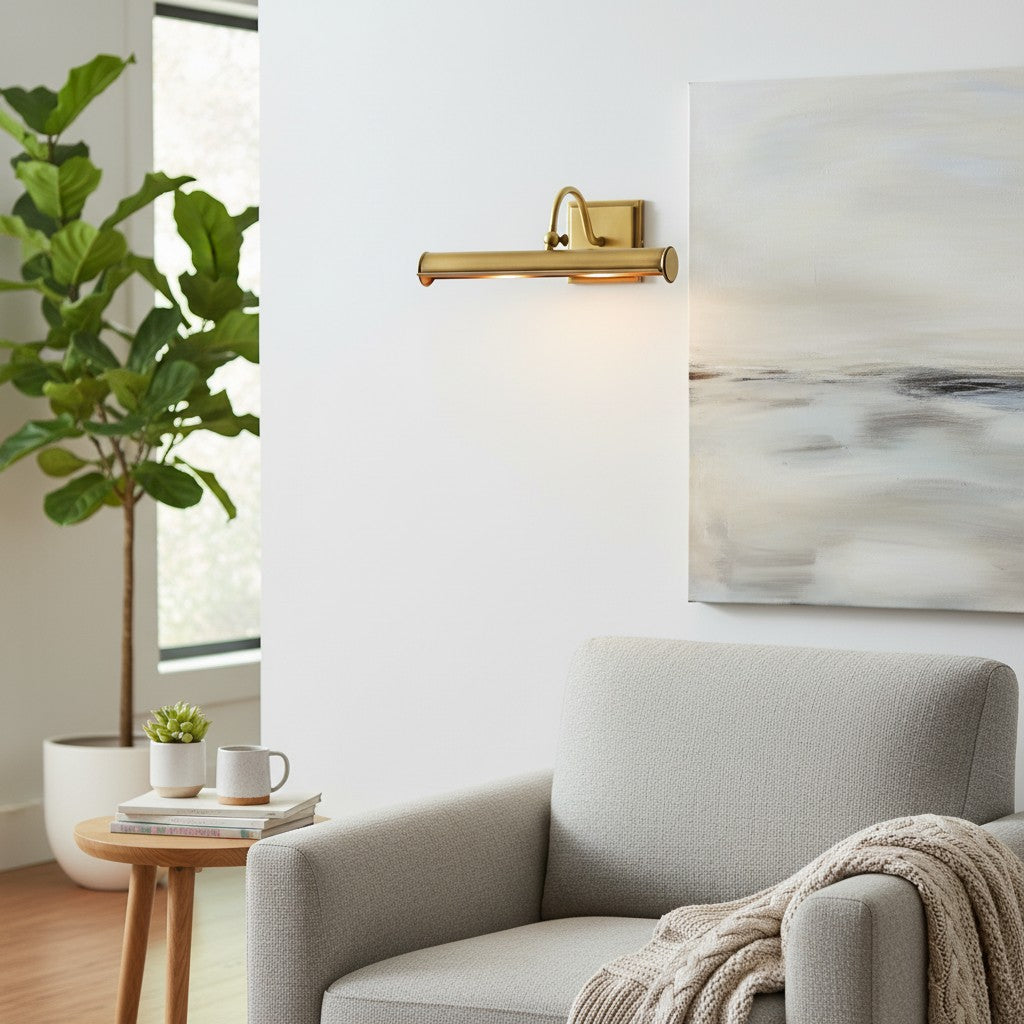 Aurix Picture Light Sconce with Adjustable Metal Frame for Artwork and Gallery Spaces