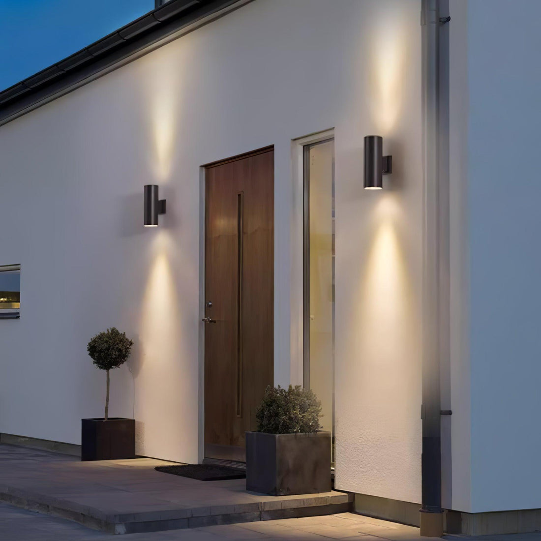 Zylindrische Außenwandleuchte - Wasserdichte moderne Lampe für den Garten
