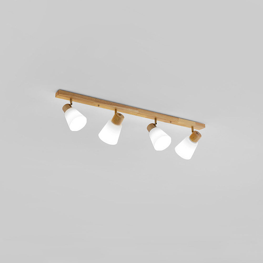 Wood Track Lighting - Modern Rotatable Minimalist Hallway Light
