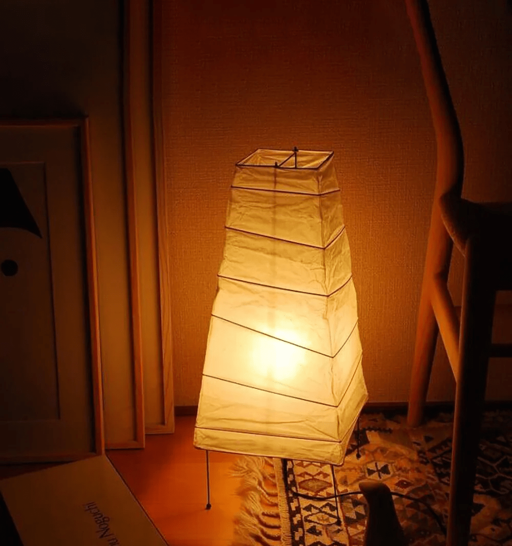 Tischlampe aus Washi-Papier – Elegantes Licht mit Bambusrahmen für das Wohnzimmer
