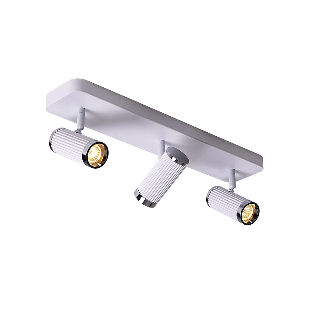 Weiße LED-Schienen-Deckenleuchte – einfache, moderne, verstellbare Metallleuchte