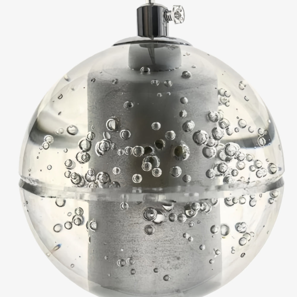 Lorivo Decorative Crystal Sphere Pendant Light Starry Visual for Lounge Areas