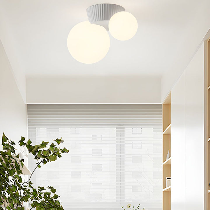Compact Organic Ceiling Light - Home Fixture for Medium Rooms