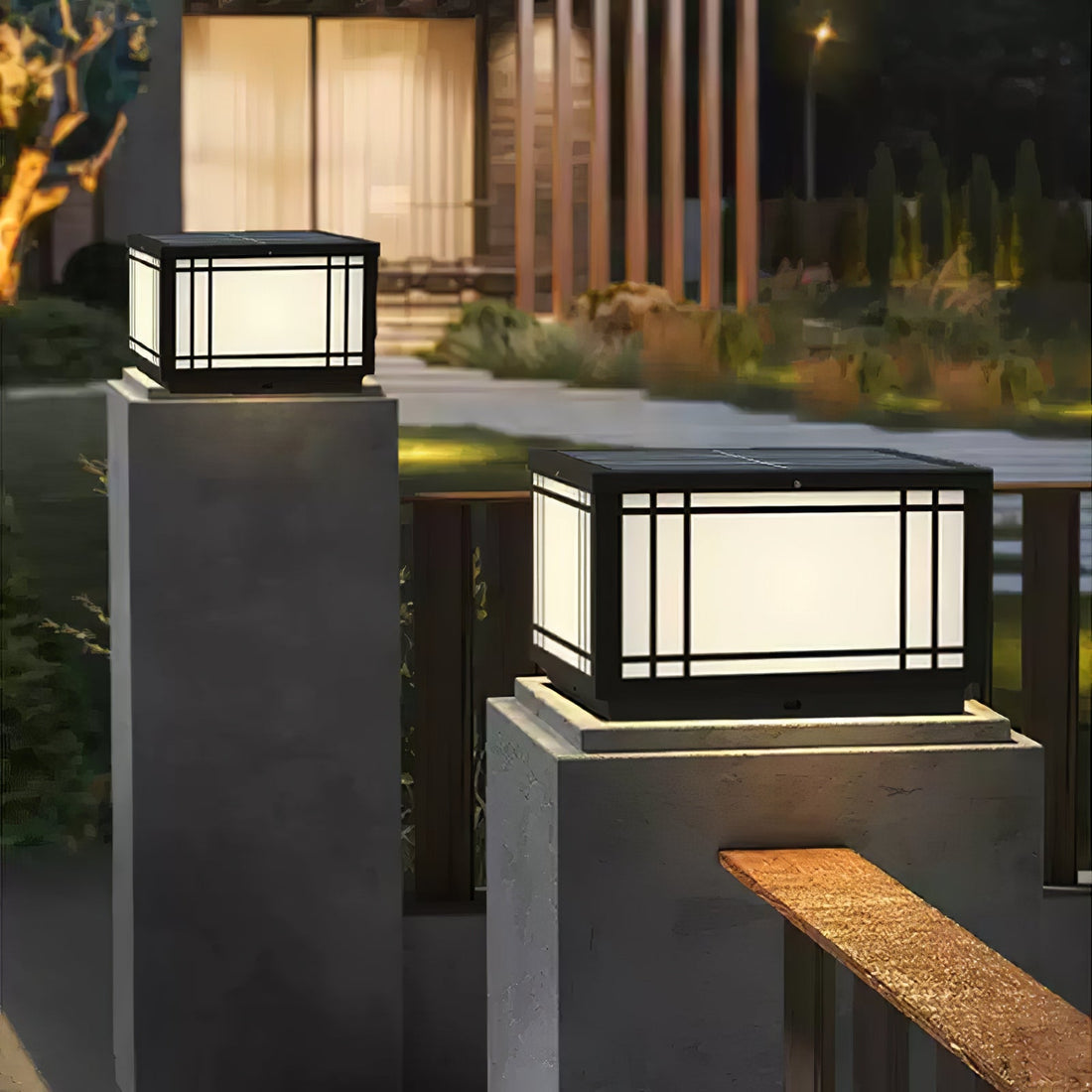 Solar Cube Laterne Außenlampe - Moderne Garten &amp; Terrasse Ambientebeleuchtung