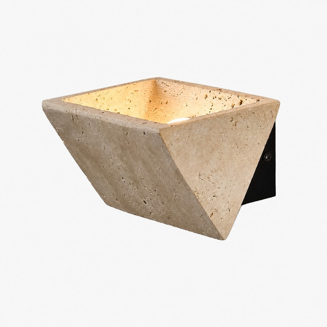 SKU Image - Lit Travertine Wall Sconce
