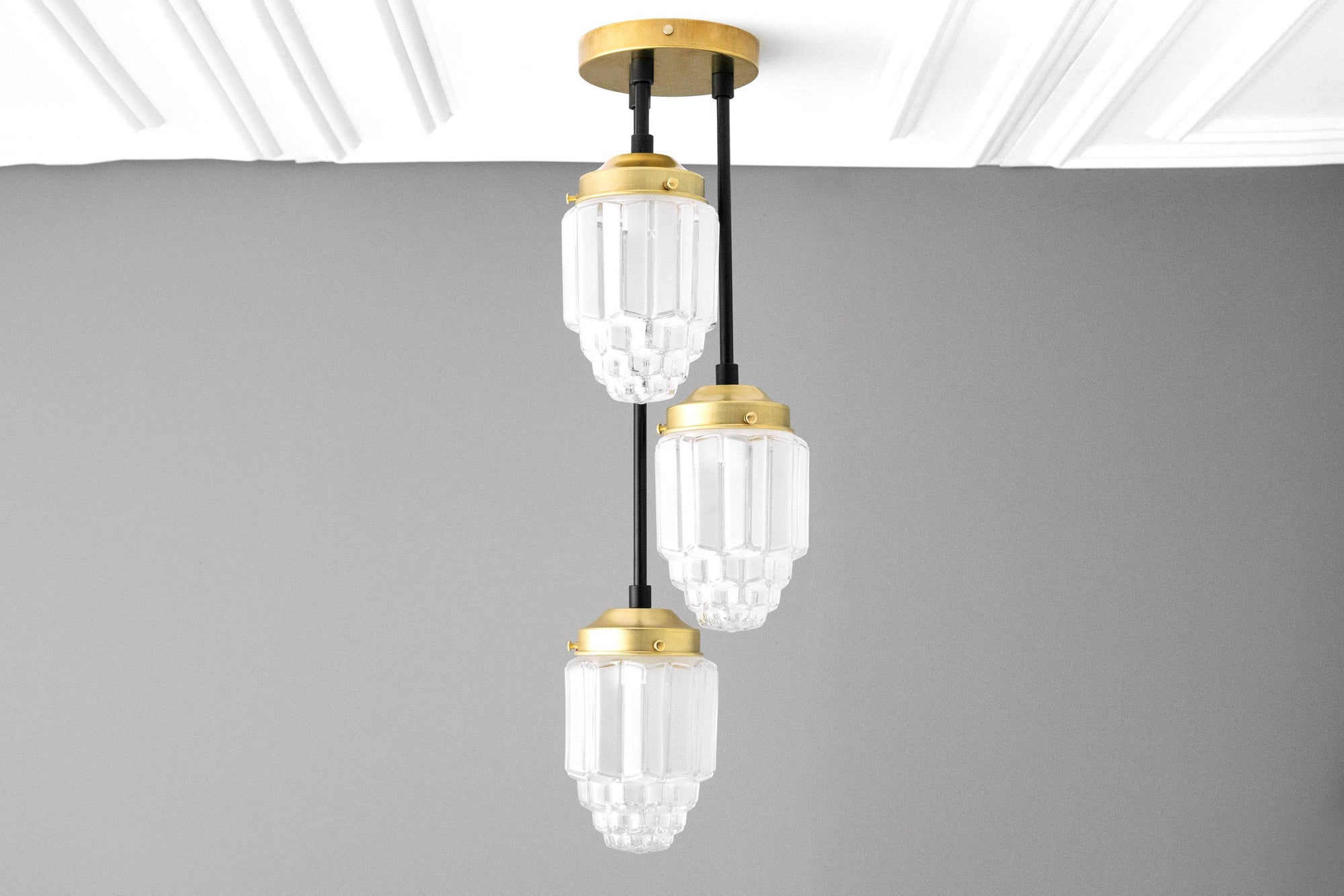 Tierlux Glass Pendant Light - Art Deco Globe Design