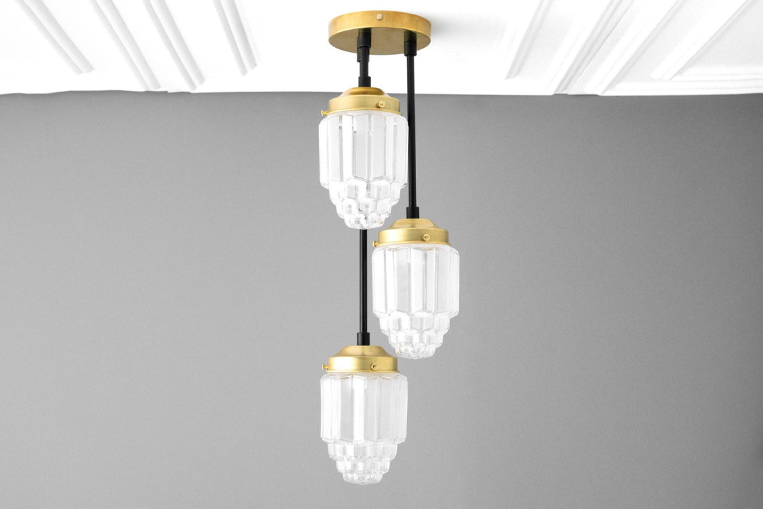 Tierlux Glass Pendant Light - Art Deco Globe Design