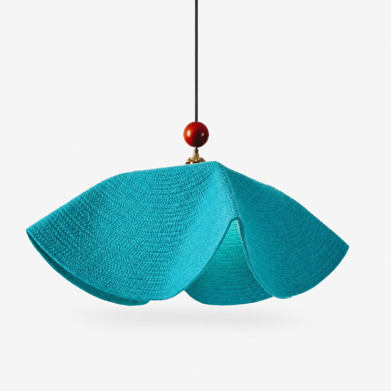 Sculptural Woven Fabric Pendant Lamp