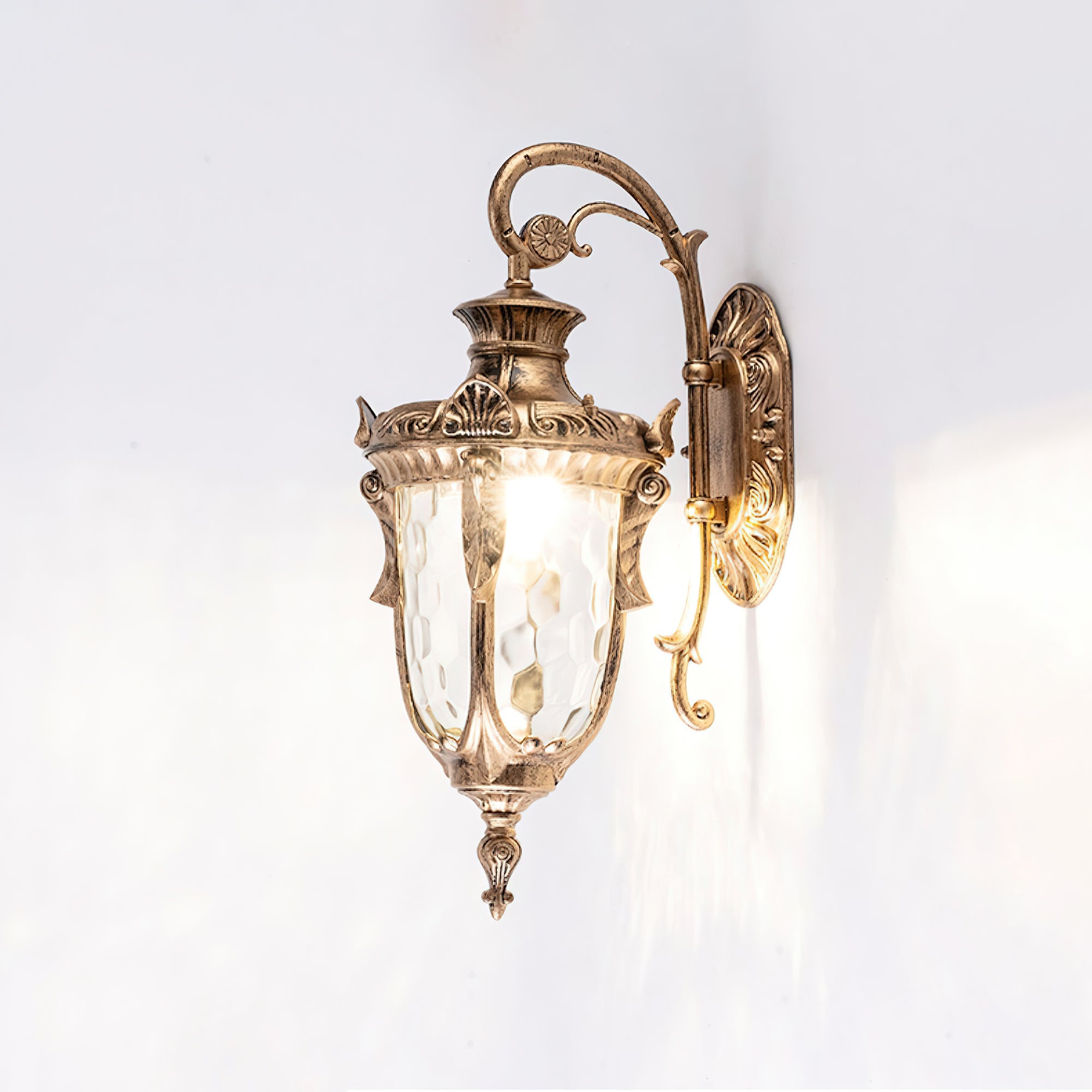 Heritage Outdoor Wall Lamp - Vintage Brass Light for Garden & Patio