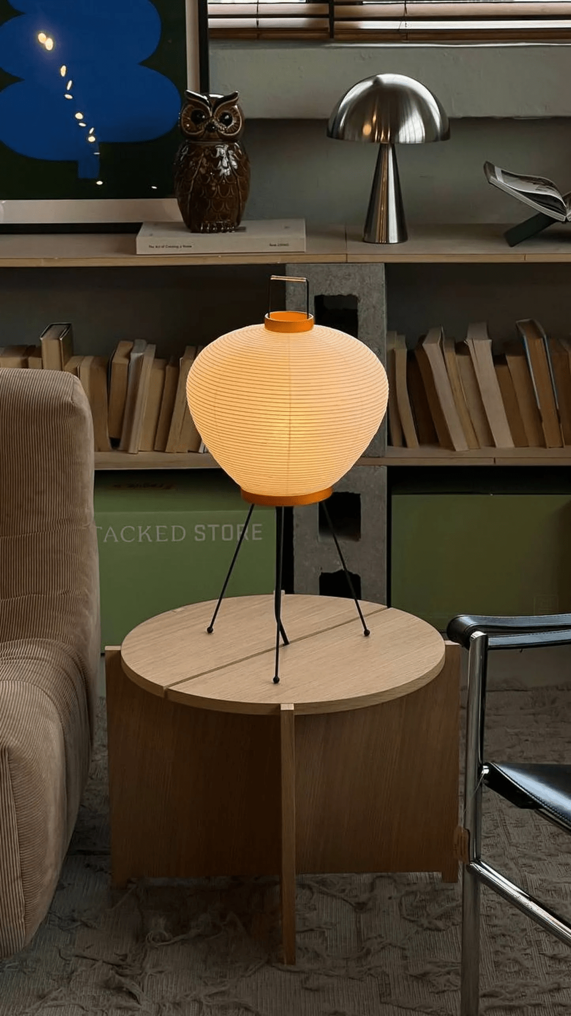 Washi Paper Table Lamp - Handcrafted Shade for Elegant Ambient Lighting