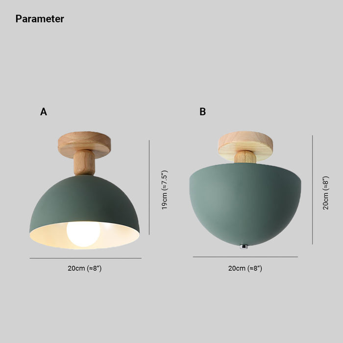 Modern Iron Ceiling Light - Round Fixture for Hallway