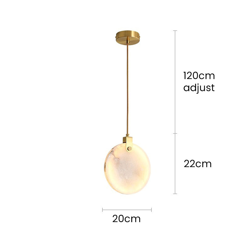 Marble LED Pendant Light - Minimalist White Elegance Lighting Modern