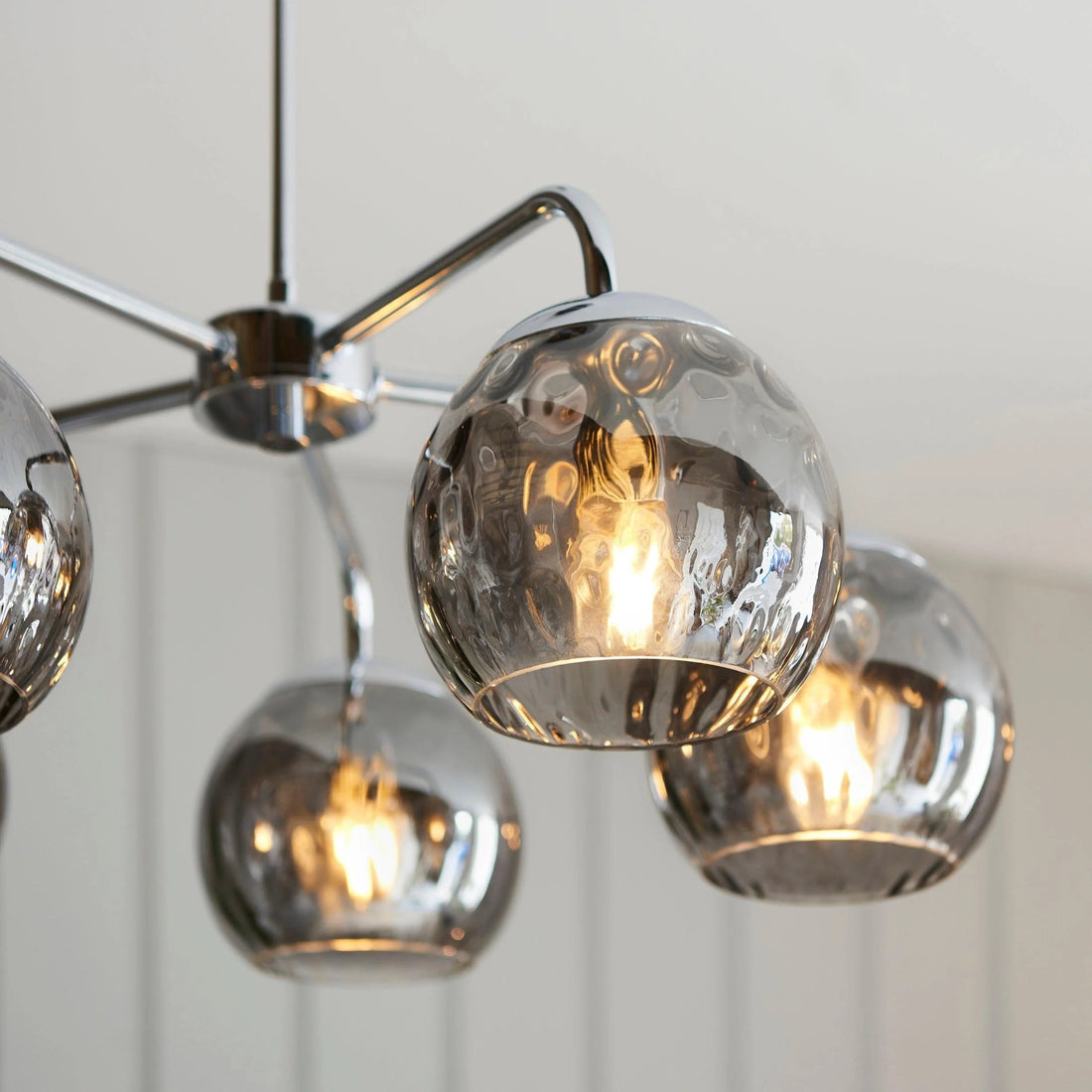 Tracian Glass Mid-Century Modern Globe Pendant Light for Dining Room