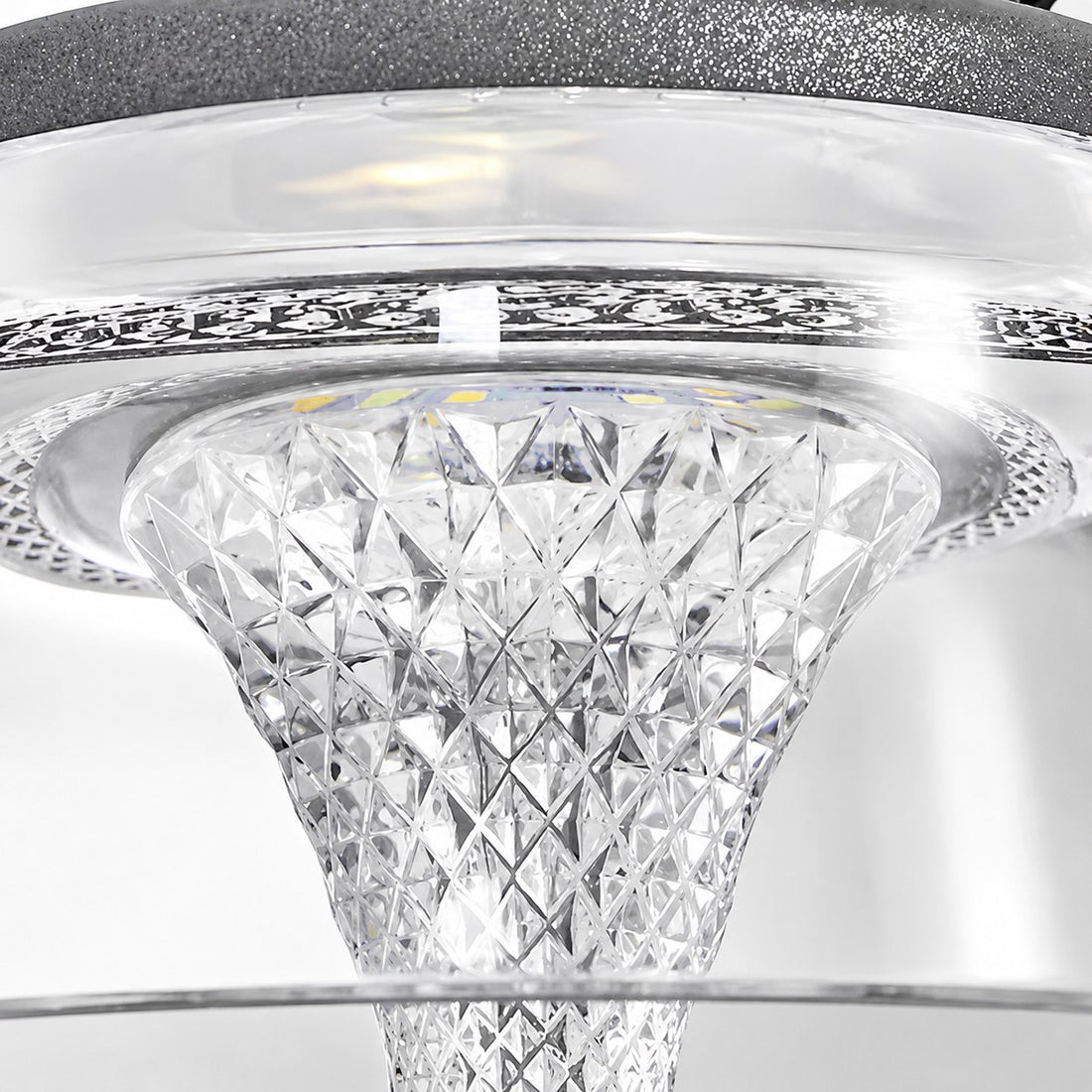 Clear Solar Garden Lantern with Black Frame