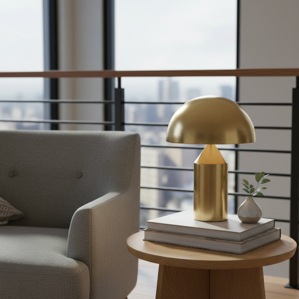 HaloVell Mushroom Table Lamp – Sculptural Modern Accent Lighting for Living Spaces N10