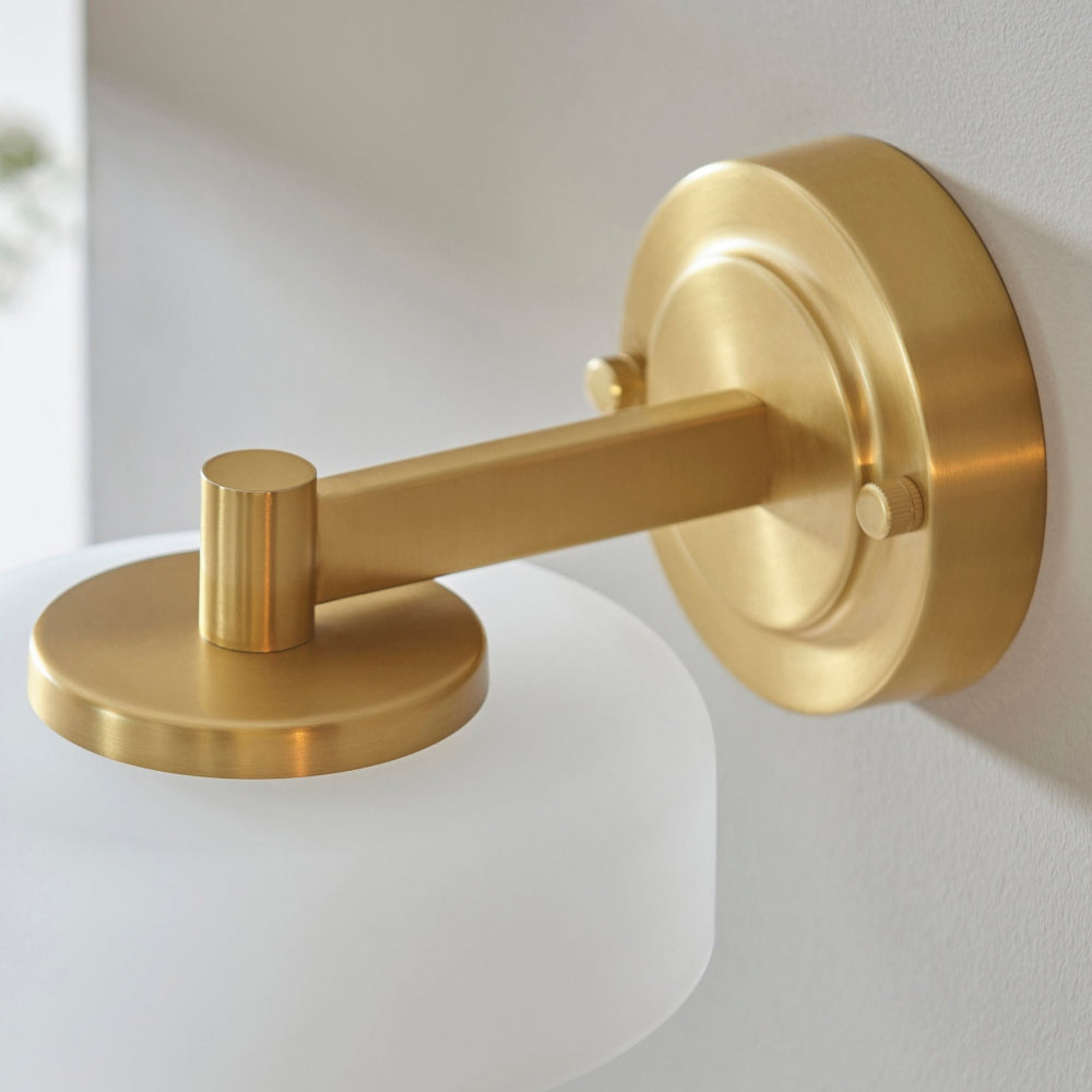 Zirvos Retro Globe Glass Wall Sconce – Elegant Brass-Inspired Shade Wall Light for Corridor