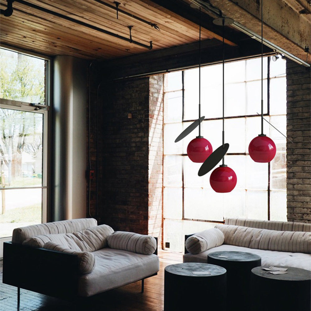 Postmodern Double Pendant Lamp - Cherry Design with Dual Lighting