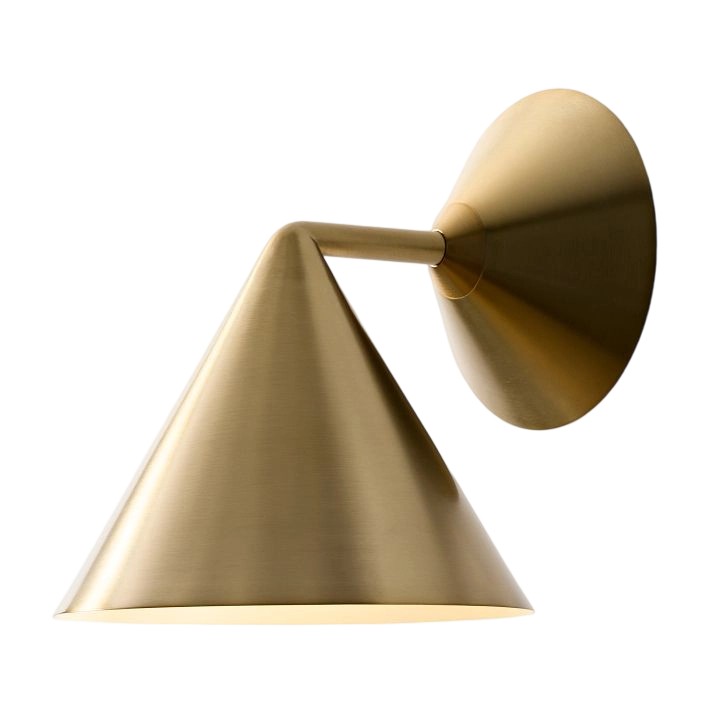 Brivana Modern Metal Wall Light - Cone Brass Sconce for Hallway