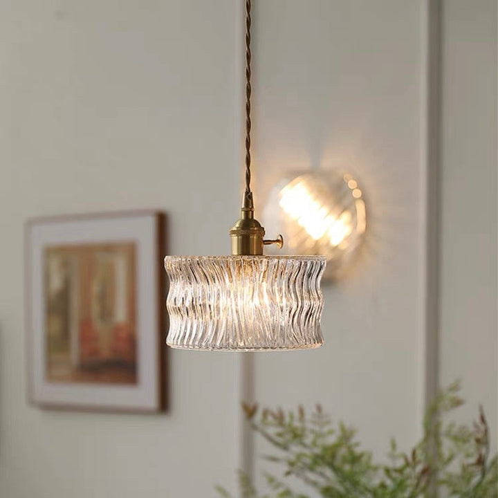 Modern Glass Shade Pendant Fixture - Classy Light for Dining Living