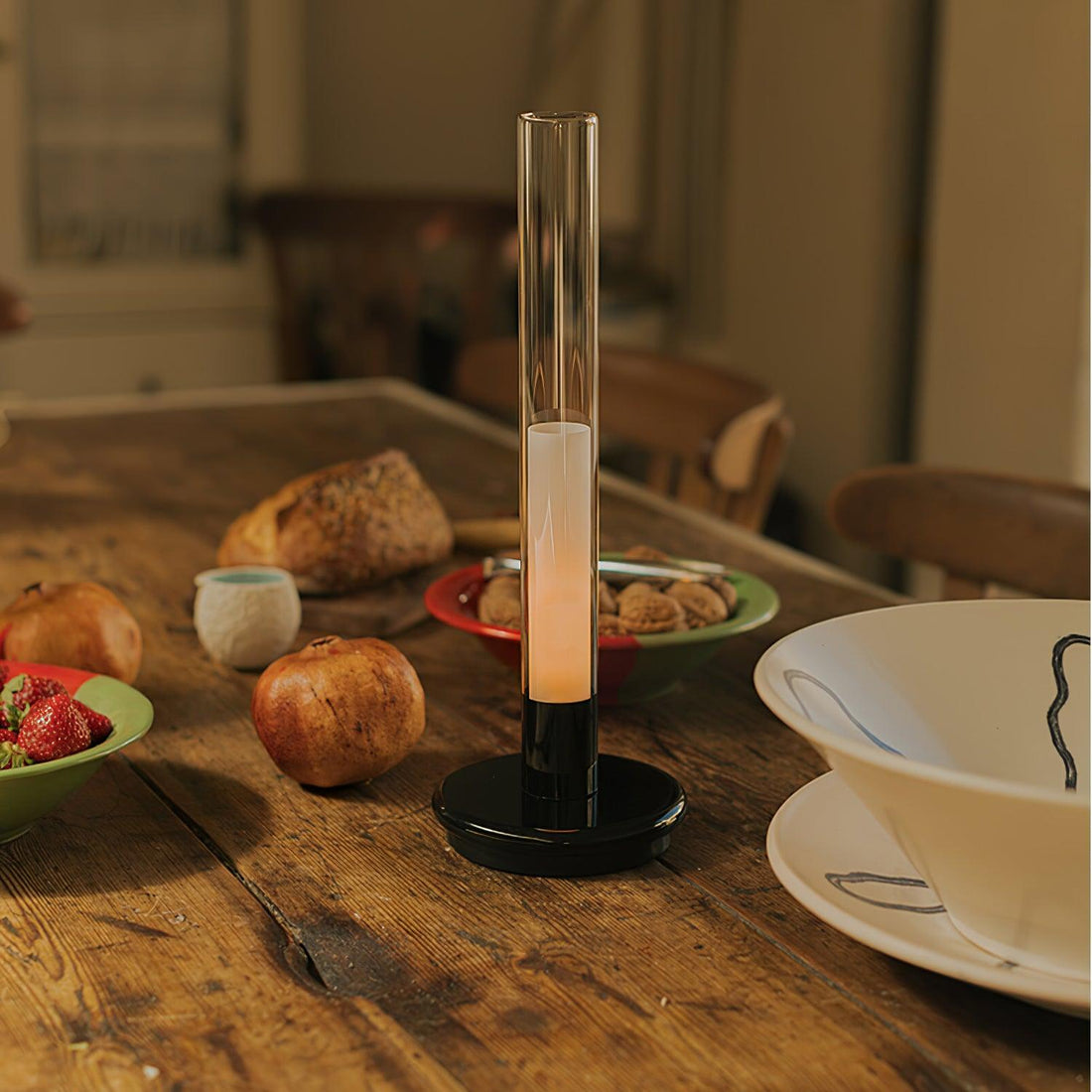 Column Built-in Battery Table Lamp - Indoor Table Lamp Touch Control