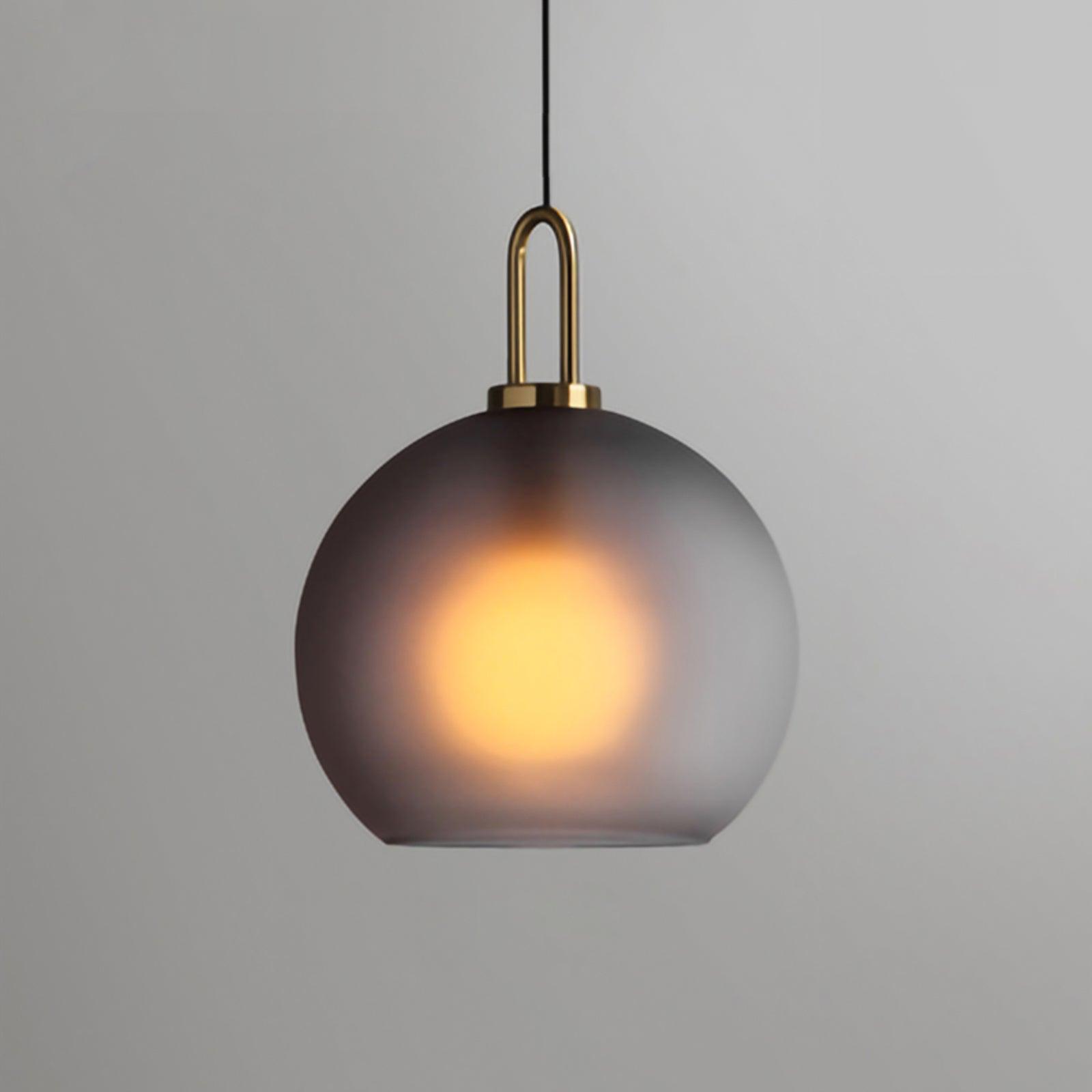 Kupferbeschichtete Glas-Plug-in-Hängeleuchte mit Kabel