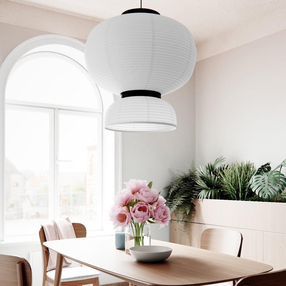 Rounded Layered Paper Plug-In Pendant