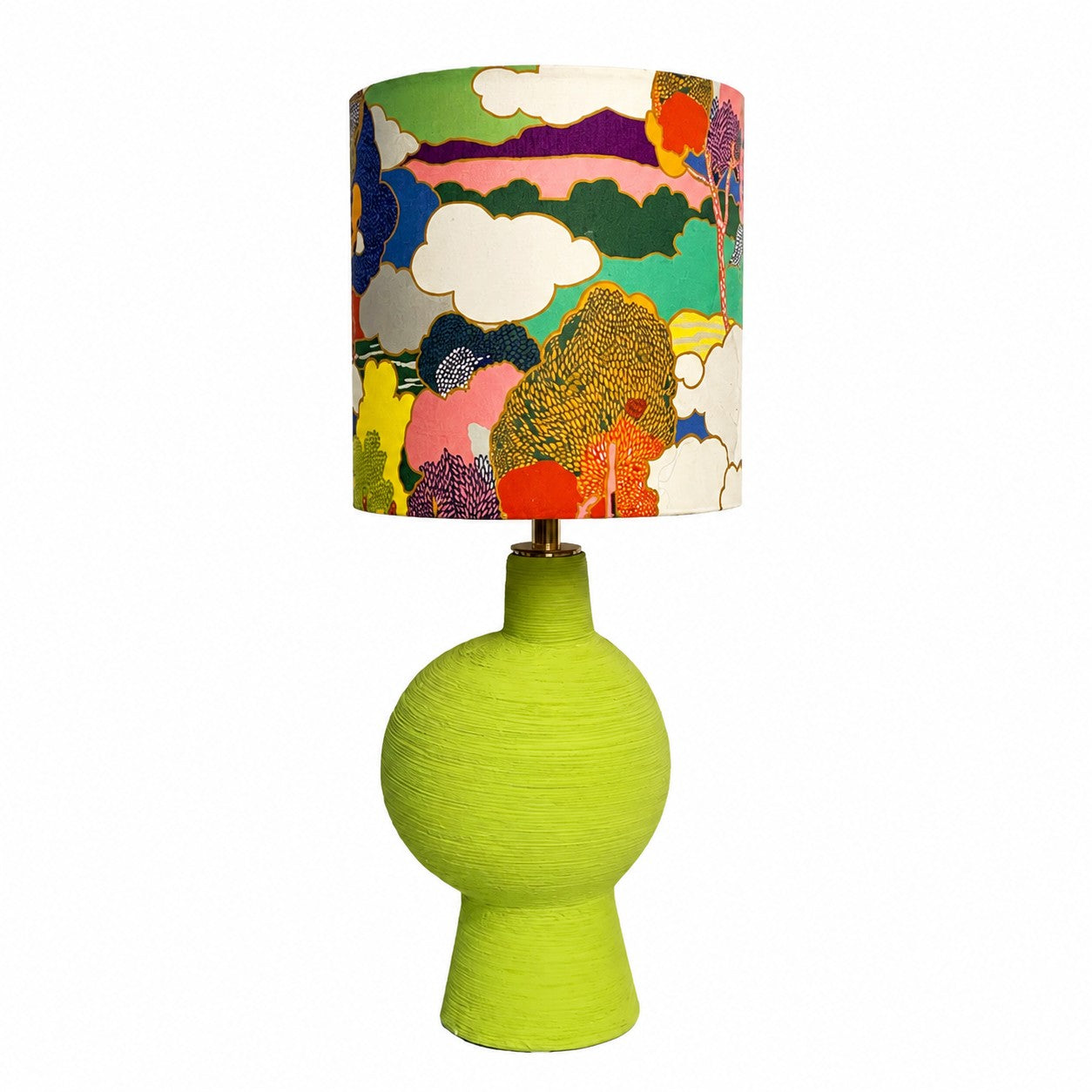 Abstract Multicolor colorful fabric ceramic table lamp