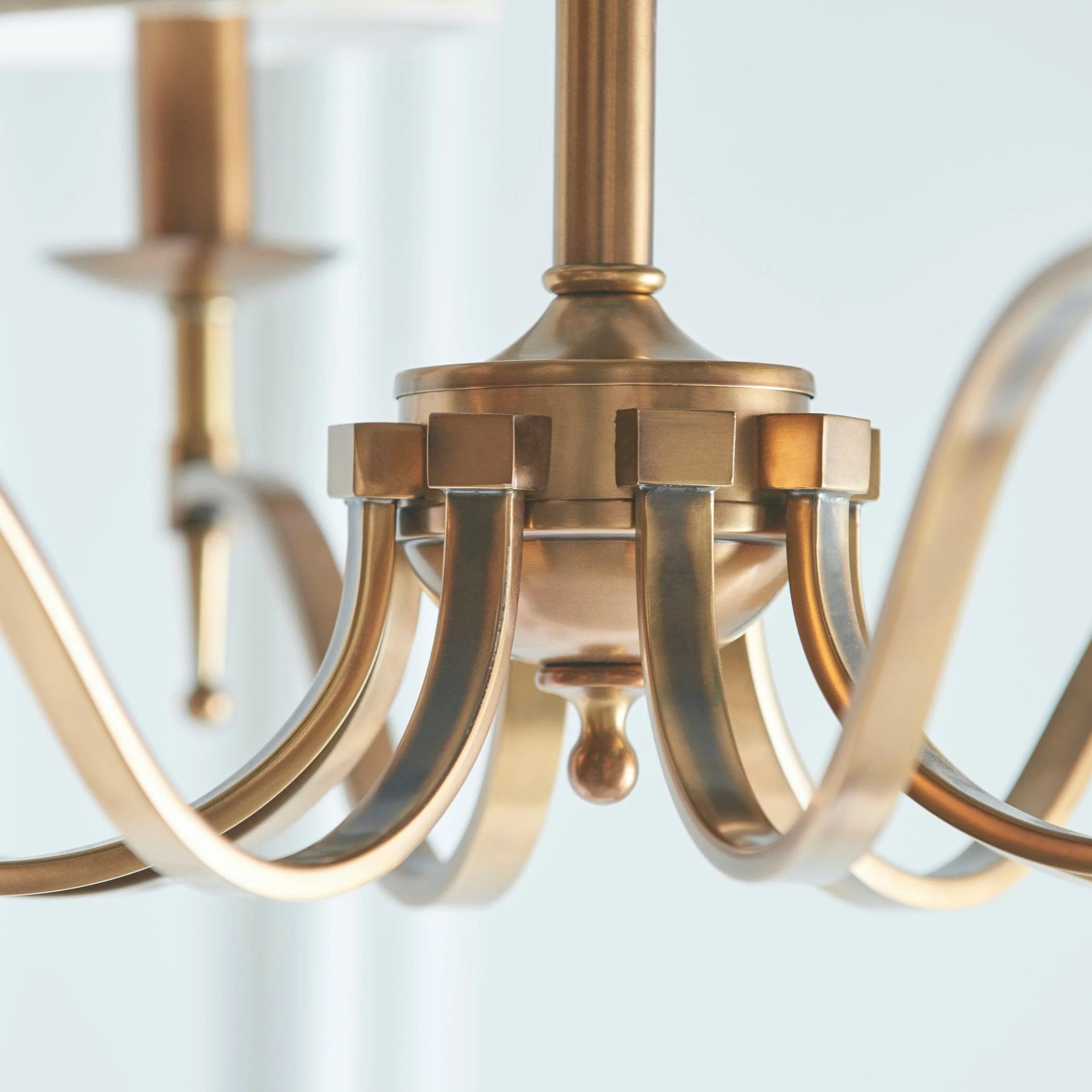 Tela Timeless Classic Elegant Multi Arm Stanford Chandelier - Metal Fabric Lighting for Living Room