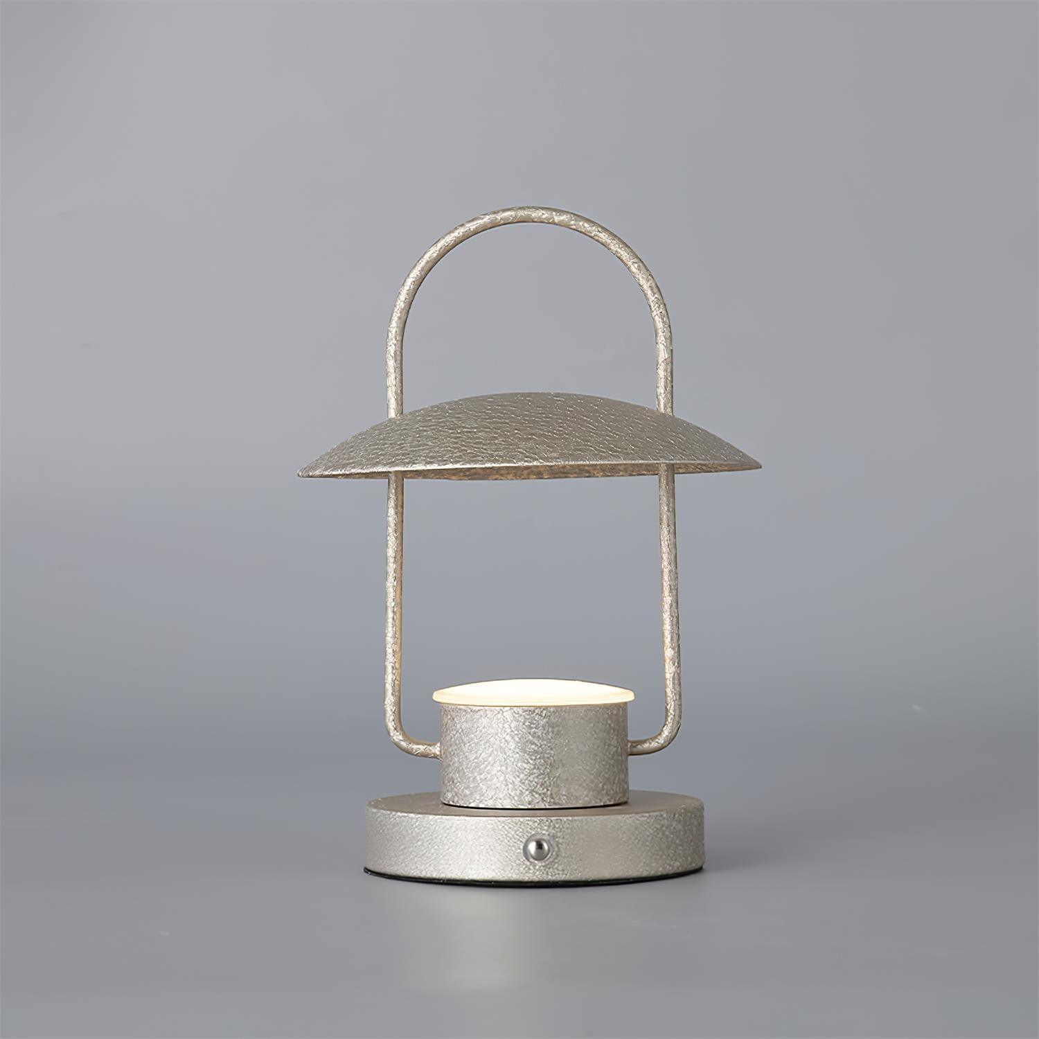 Tragbare Tischlampe – Metalllampe mit eingebautem Akku für das Wohnzimmer