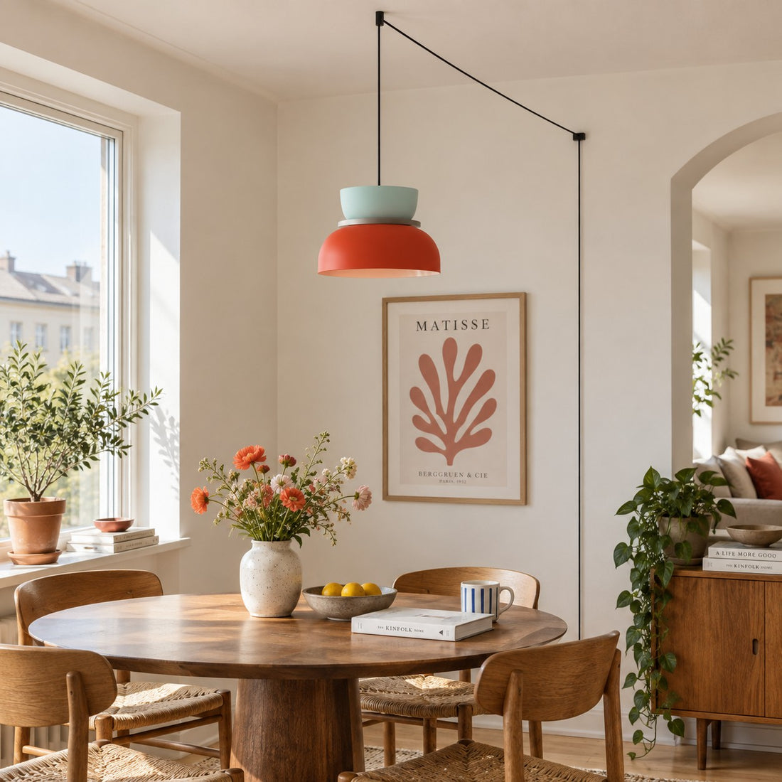 Macri Colorful Acrylic Plug-In Pendant Light