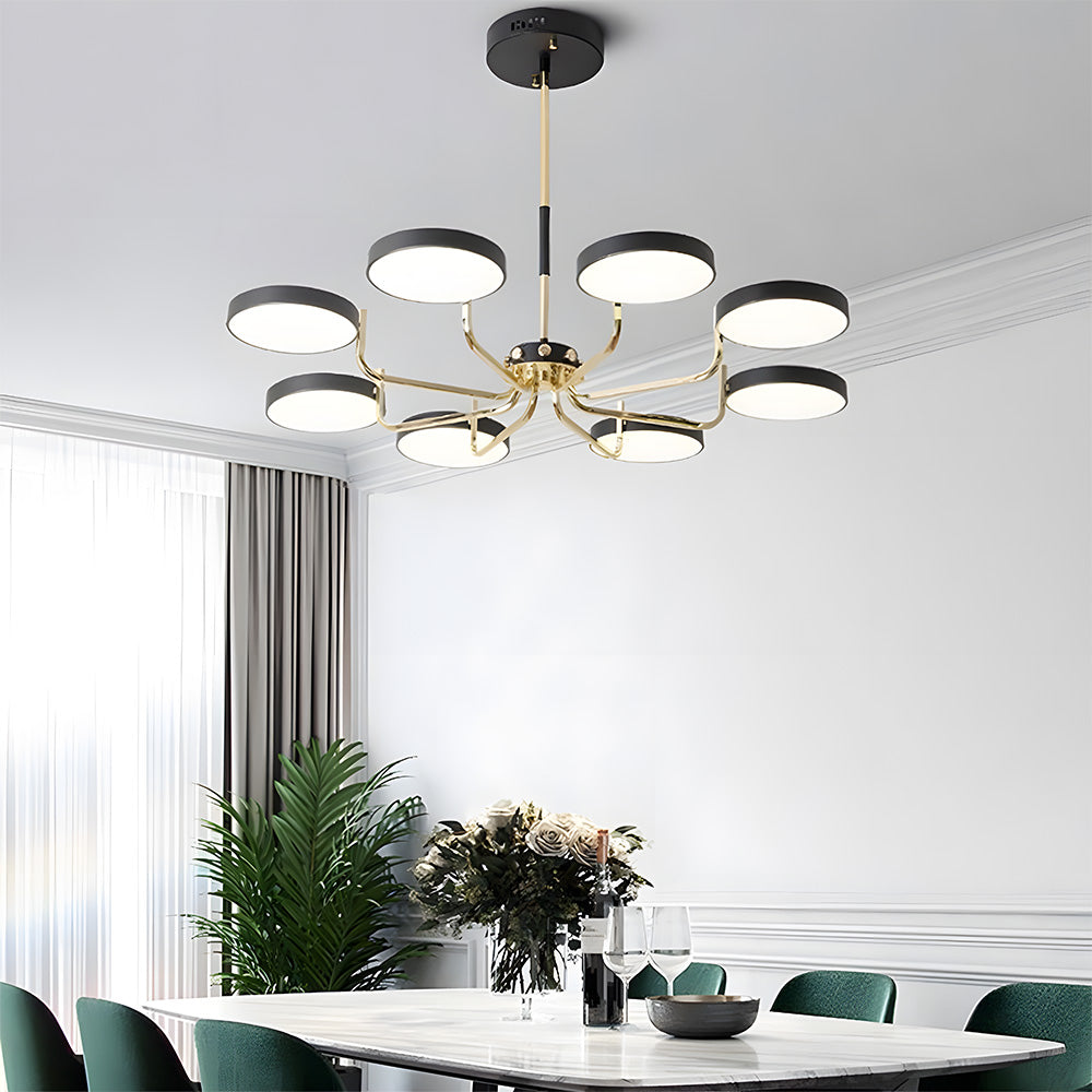 Disc Branch Iron Ceiling Lamp - Nordic Creative Light for Living Room