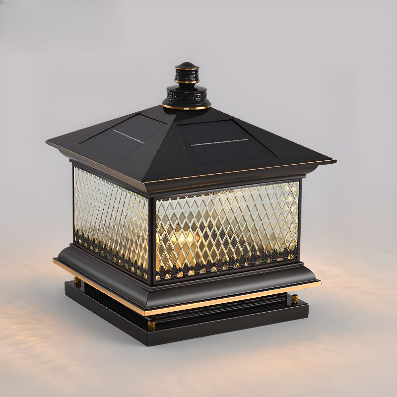 Solar-Pfostenleuchte Diamond – Elegante Außenleuchte aus Glas für Gartenwege