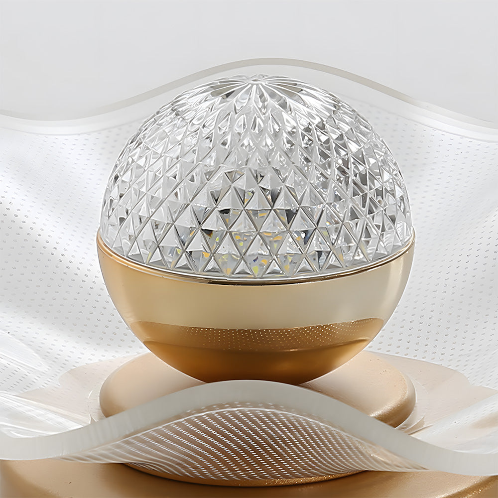 Contemporary Gold Ceiling Lamp - Luxurious Light for Living Room