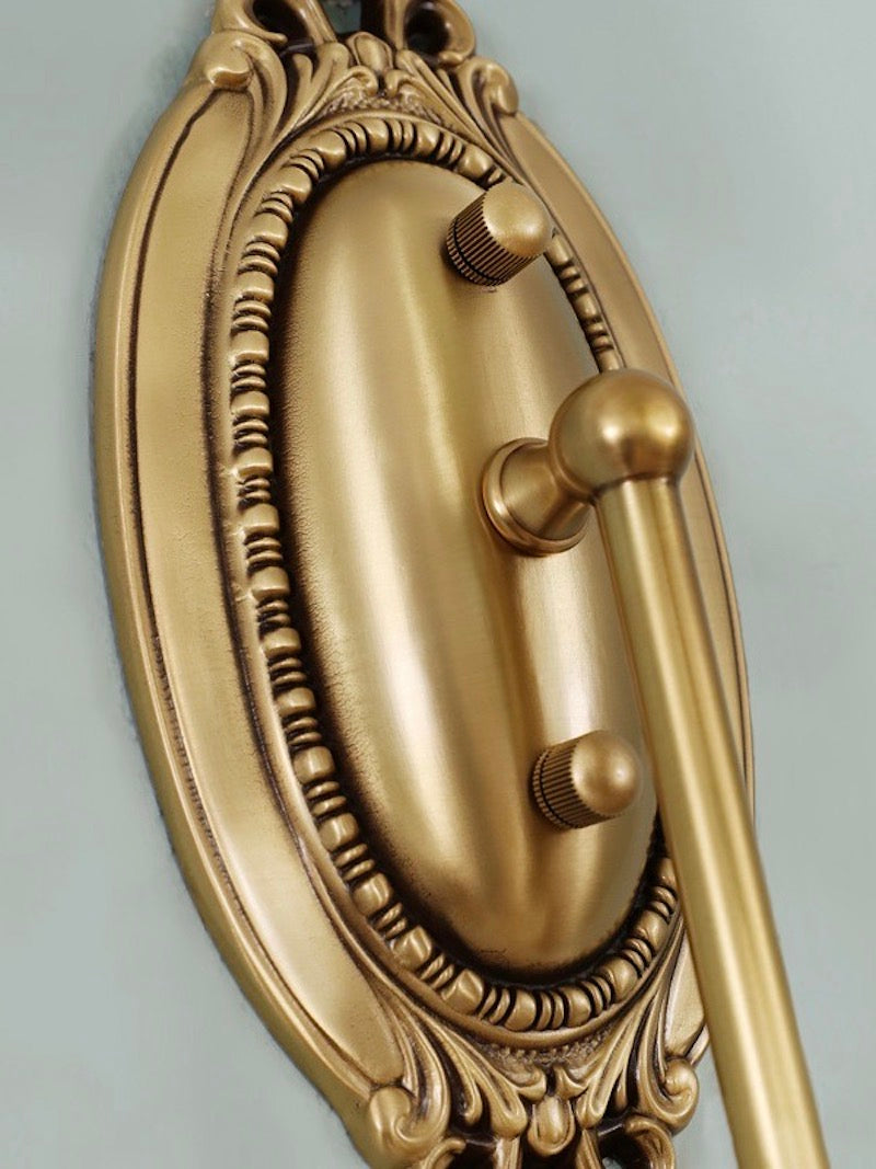 Classic Fabric Shade Sconce - Ceramic Wall Light for Hallway or Bedroom