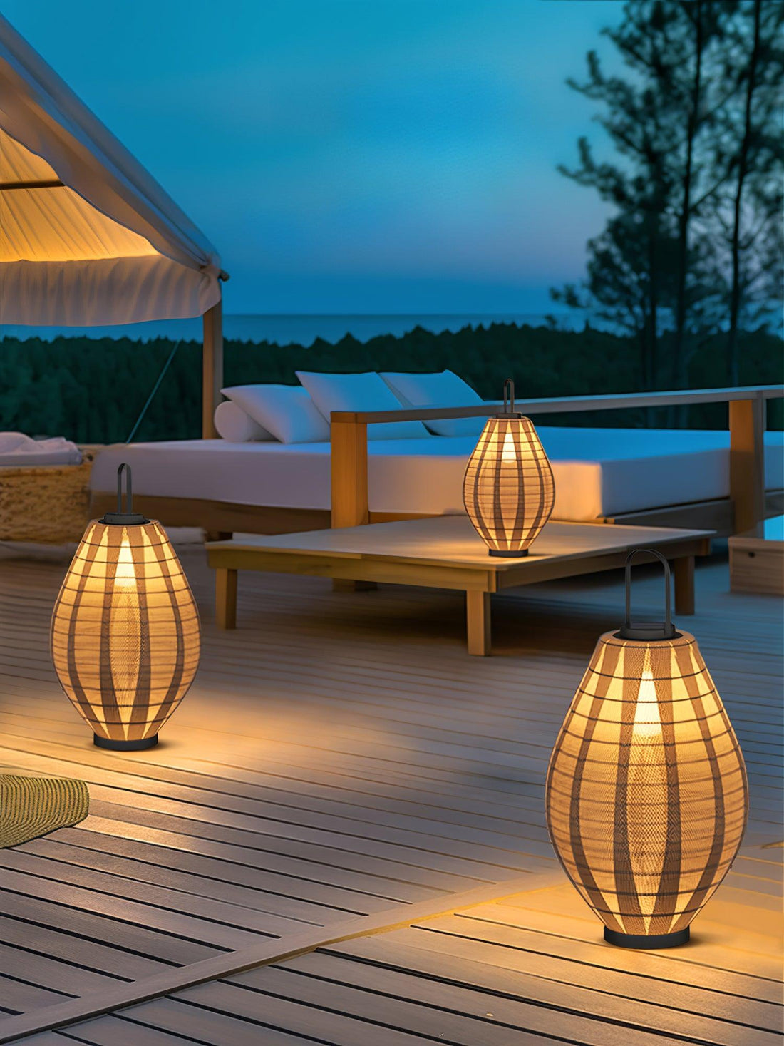 Mesh Beacon Outdoor Lamp - Waterproof Teardrop Stainless Steel Light
