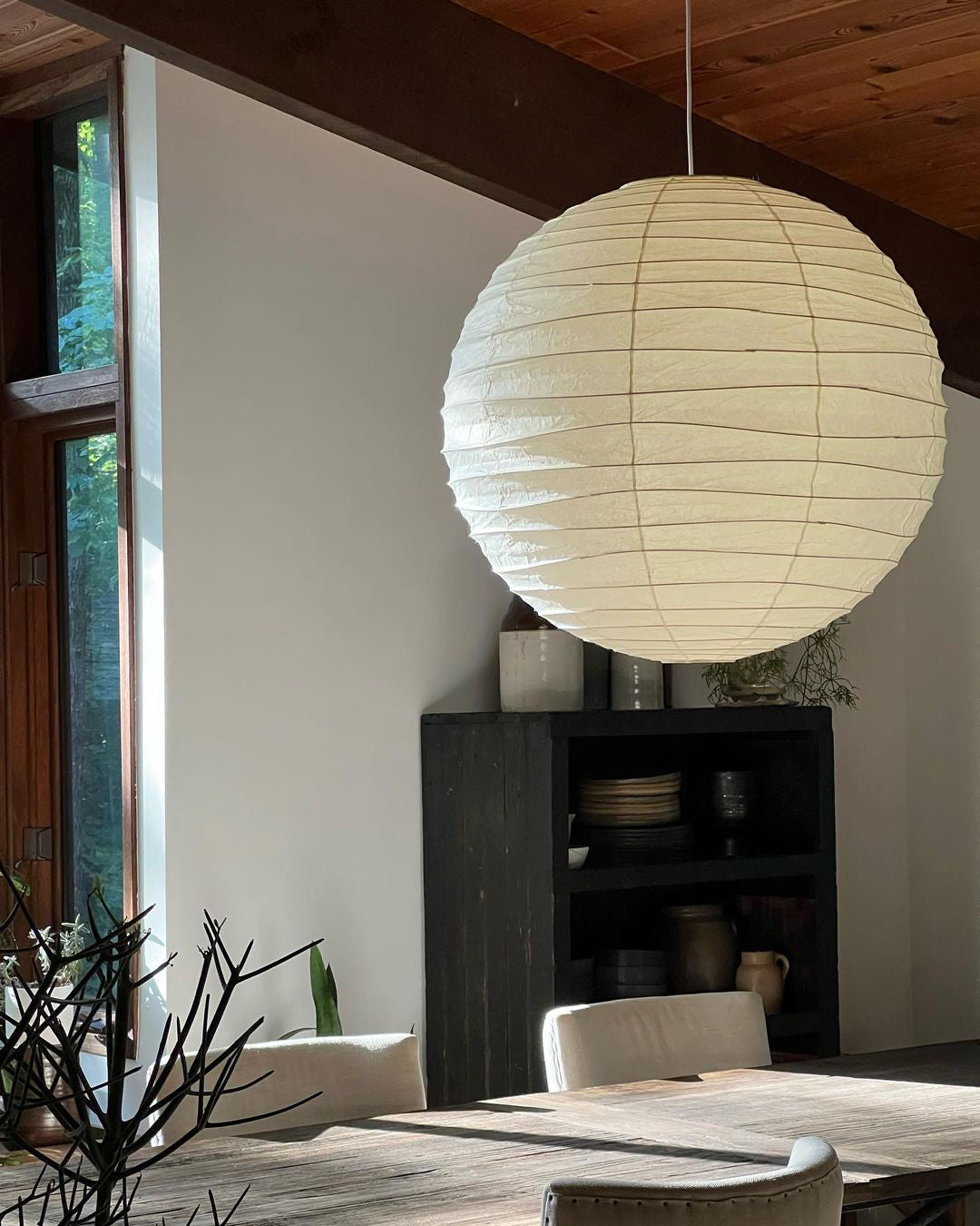 White Washi Paper Plug-In Pendant