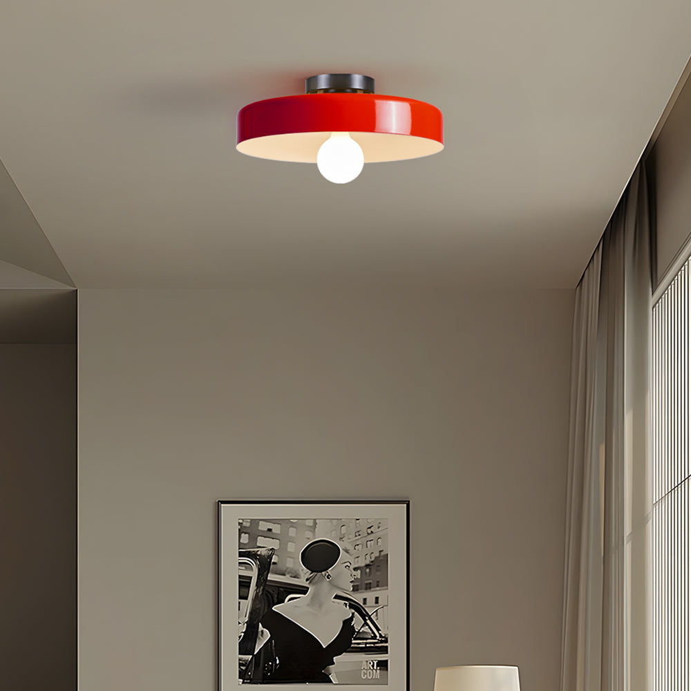 Flush Mount Art Decor Ceiling Light - Iron Round Fixture for Entryway