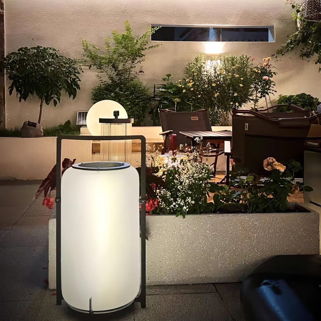 Solar Outdoor Table Lamp - Stainless Steel Durability