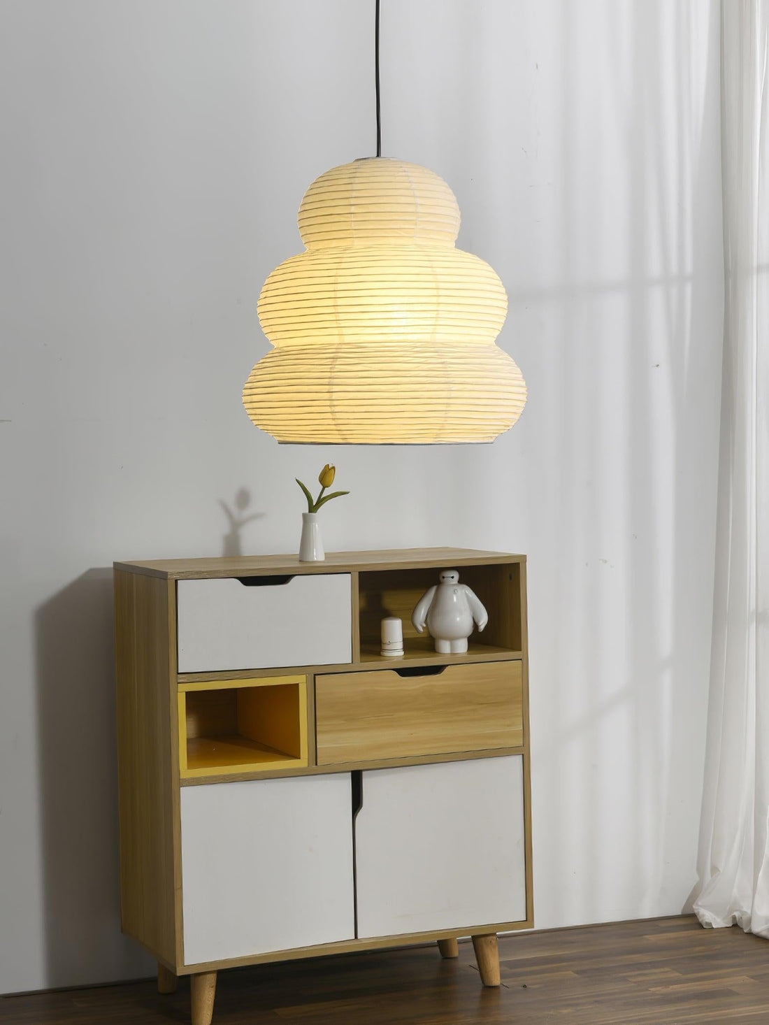 Reispapier-Swag-Licht – Mulberry Washi-Papierlampe fürs Schlafzimmer