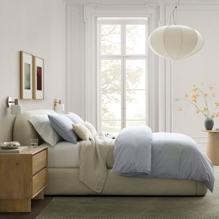 Pendelleuchte Alvian – Leinenschirm mit verstellbarer Höhe für gemütliches Essen