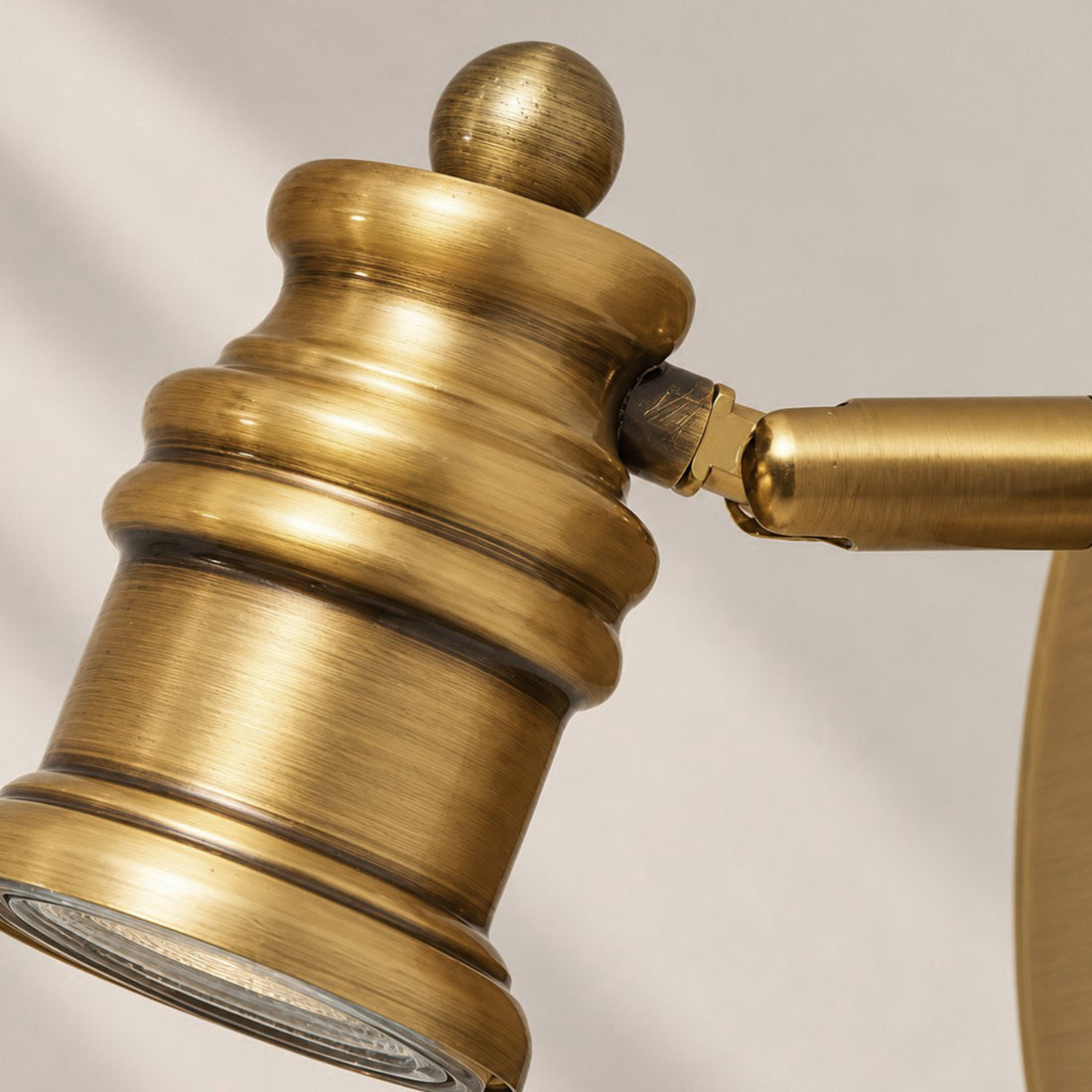 Aurelia Brushed Brass Adjustable Vanity Wall Light