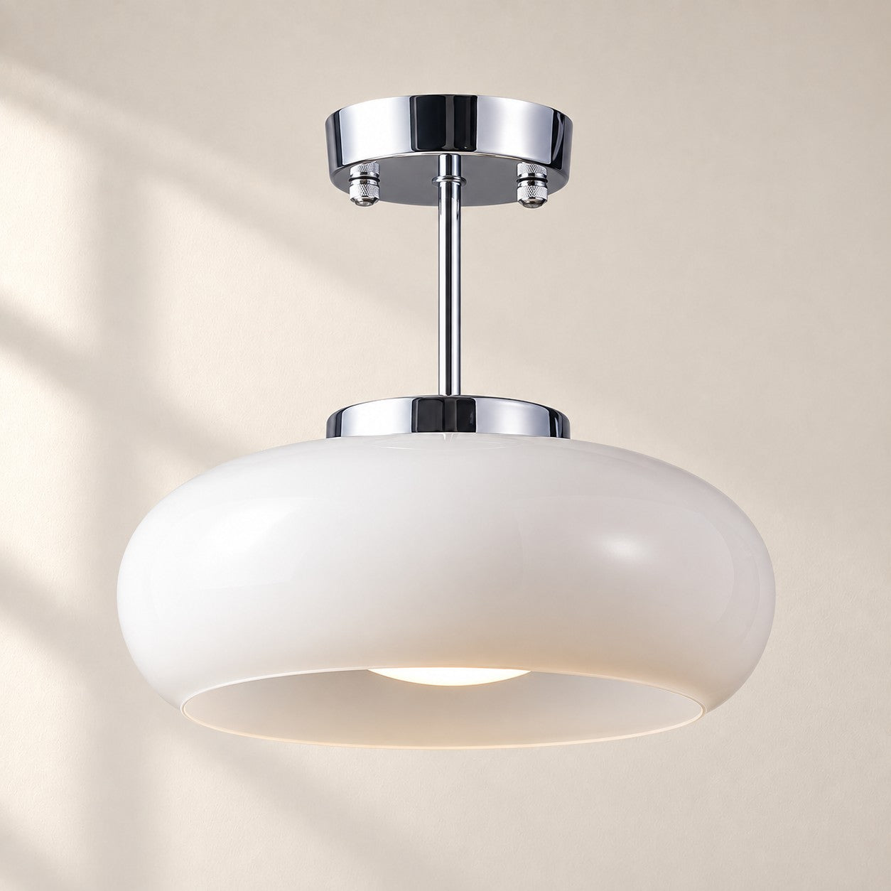 Bauvia Bauhaus moderne runde Glas-Deckenleuchte